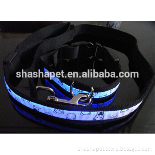 Waterproof LED Dog Collar and Leash Value Combo with LED Collar and leash